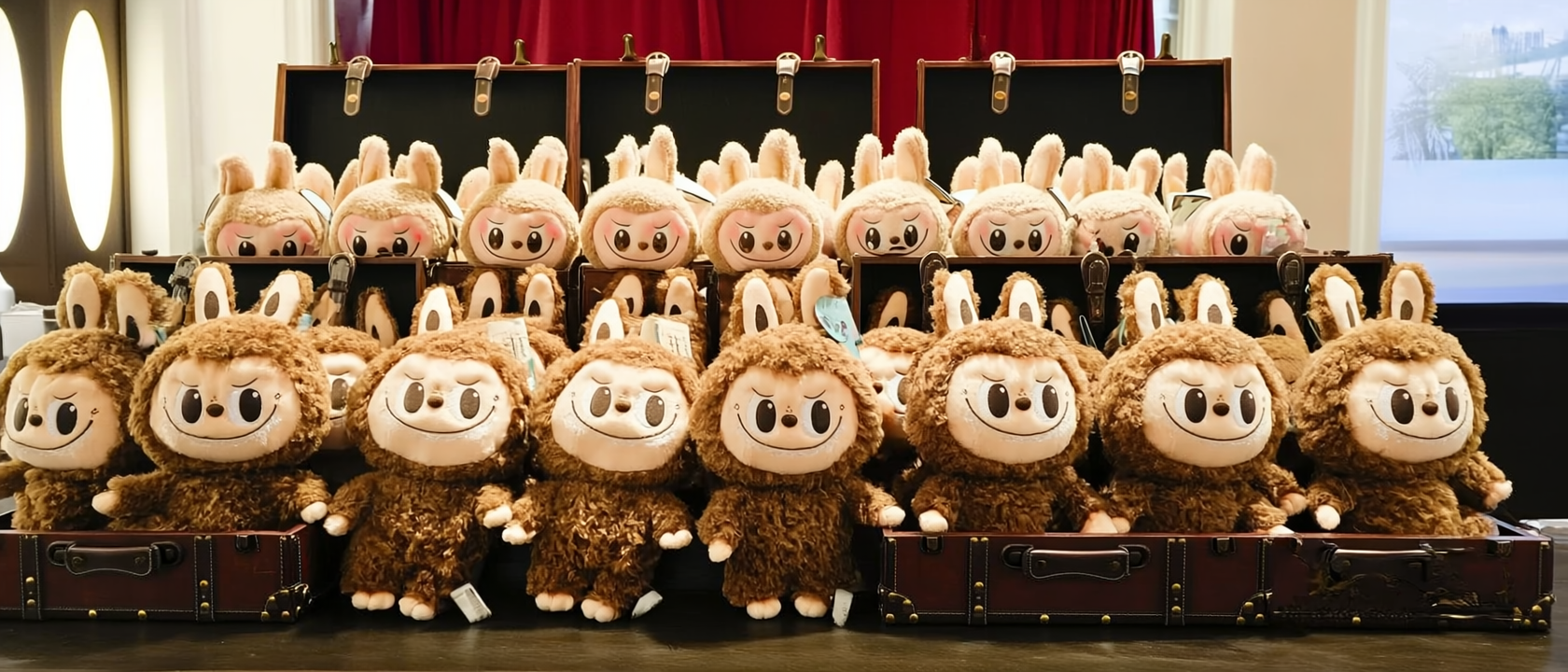 A well-organized Labubu collection display in 2025.